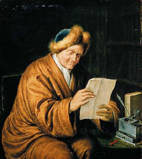 An Old Man Reading, MIERIS, Willem van